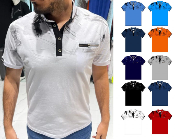 Koszulka męska Roz L-3XL, Paczka 12 szt Mix kolor